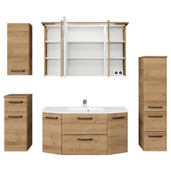 Set bain Quickset 318 5 pcs minéral Décor chêne Riviera