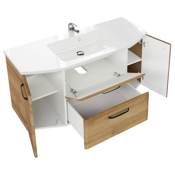 Set bain Quickset 318 5 pcs minéral Décor chêne Riviera