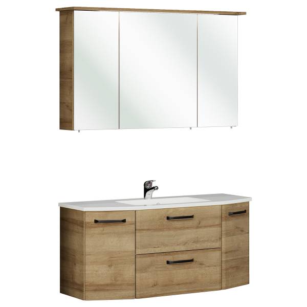 Badset Quickset 318 2-teilig Mineral Eiche Riviera Dekor - Schwarz
