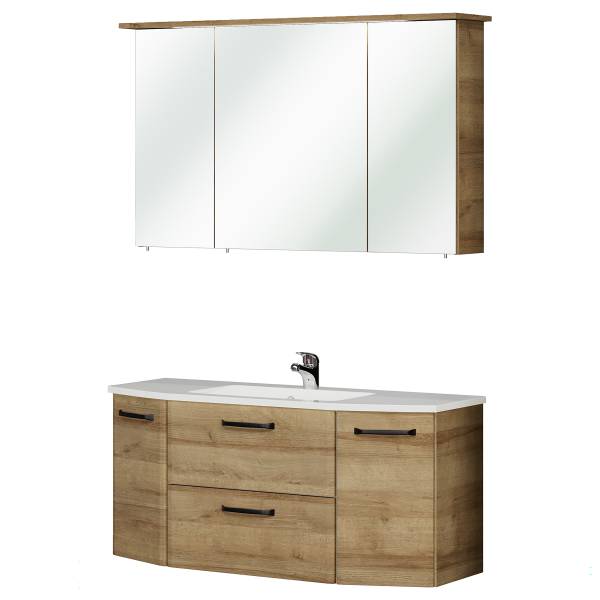 Badset Quickset 318 2-teilig Mineral Eiche Riviera Dekor - Schwarz