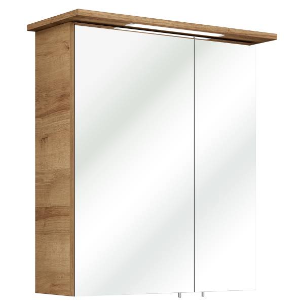 Spiegelkast met verlichting Quickset 318 Riviera eikenlook - Breedte: 60 cm