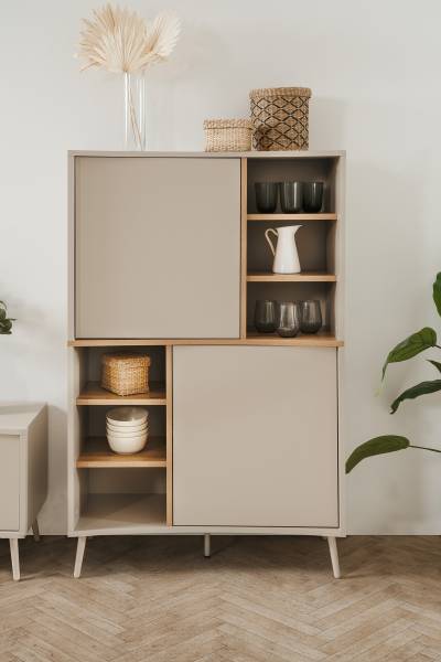 Highboard Muzalo Kaschmir / Eiche Artisan Dekor