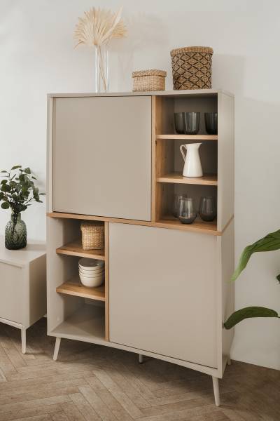 Highboard Muzalo Kaschmir / Eiche Artisan Dekor