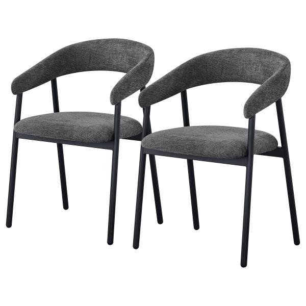 Armlehnenstuhl MOUROU 2er-Set Grau