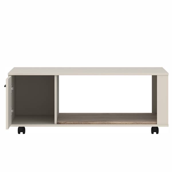 Couchtisch Jeeran mit Rollen Kaschmir / Eiche Viking Dekor