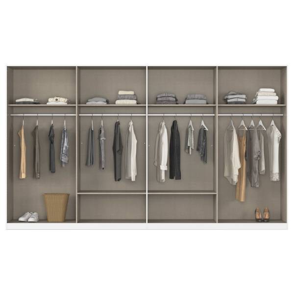 Draaideurkast Livaro alpinewit/Artisan eikenhouten look - Breedte: 360 cm - zonder spiegeldeur(en)