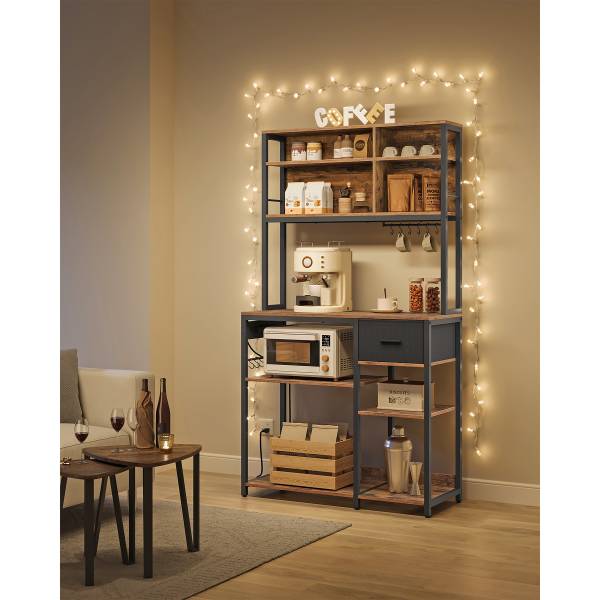 Keukenrek Manaoke met stopcontact 100 cm vintage eikenhout look