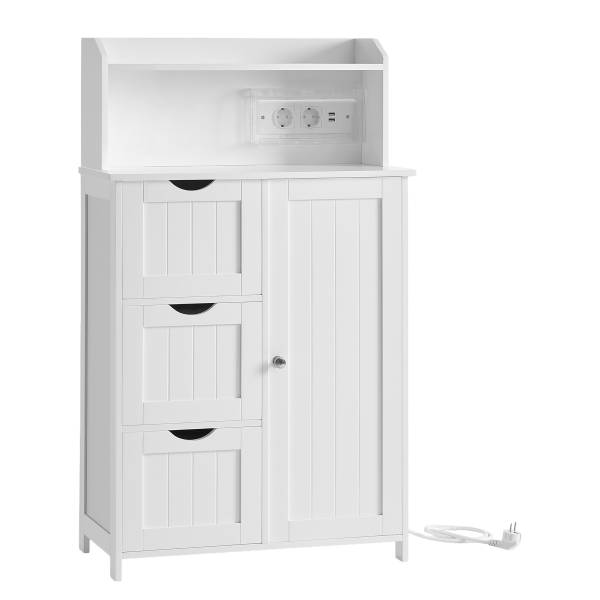 Halfhoge kast Storberg 3 lades sneeuwwit