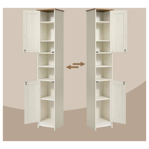Hoge kast Loerz wit
