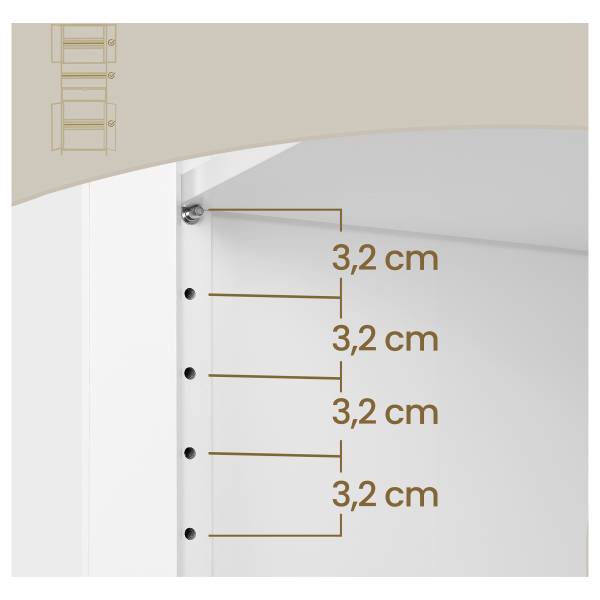 Mobile alto Storberg largo 60 cm Bianco