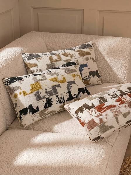 Kissenhülle MYLLO 50 x 30 cm Mischgewebe - Beige / Taupe