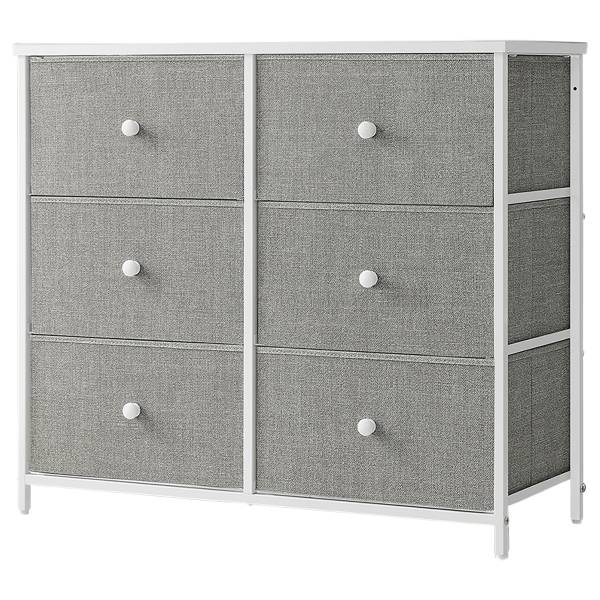 Commode Tandiga - Largeur 80 cm Gris / Blanc