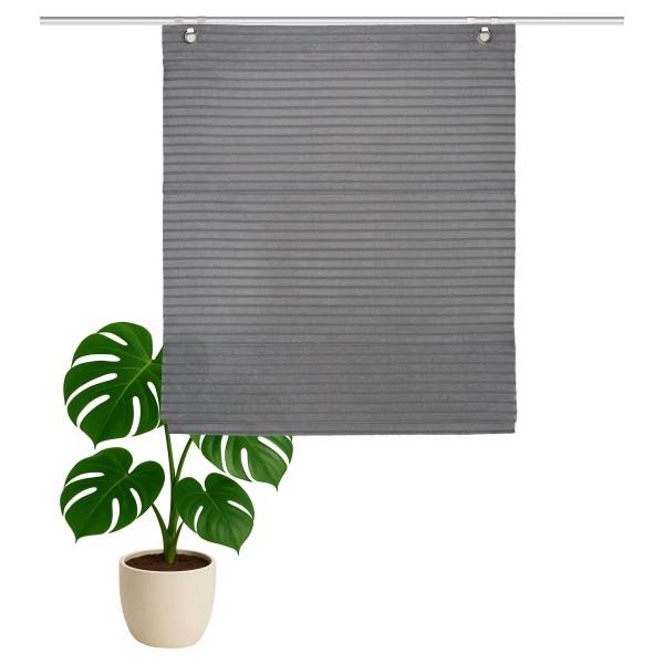 Magnetrollo Jacob Polyester - Grau - 45 x 130 cm