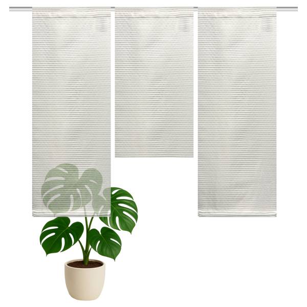 Fensterset Jörg 3-teilig Polyester - Weiß