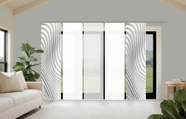 Schiebevorhang Zaria Polyester - 5er Set
