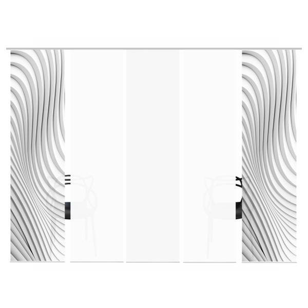 Schiebevorhang Zaria Polyester - 5er Set