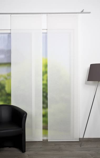 Schiebevorhang Rom Polyester - Weiß