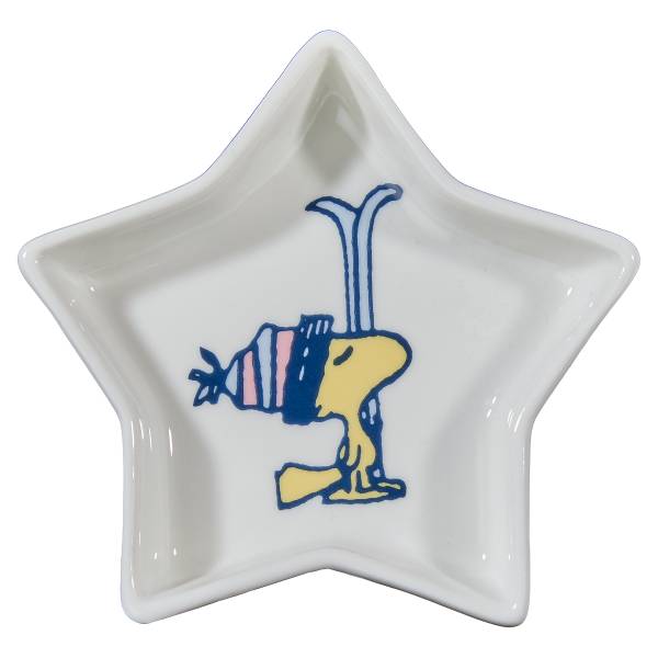 Piatto PEANUTS Woodstock Ski New Bone China - Bianco