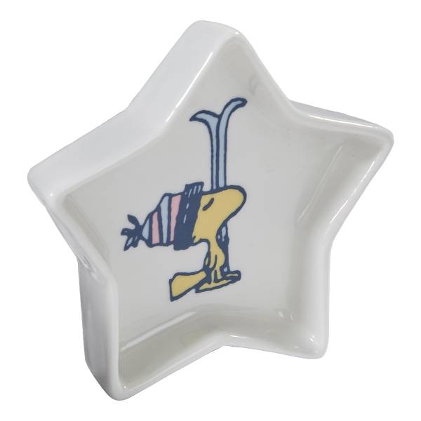 Piatto PEANUTS Woodstock Ski New Bone China - Bianco