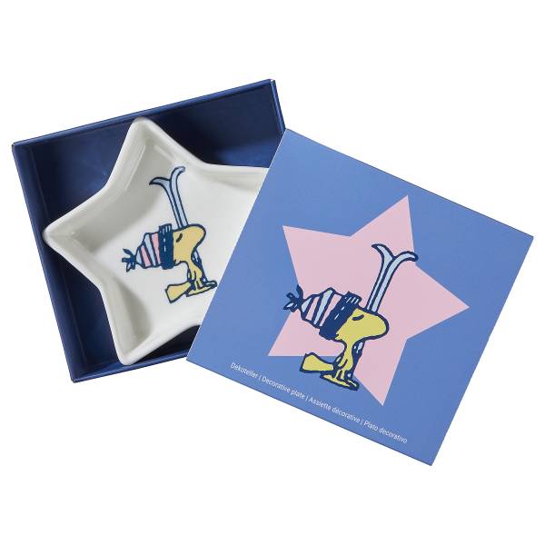 Piatto PEANUTS Woodstock Ski New Bone China - Bianco