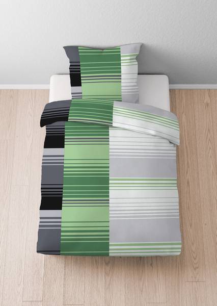 Seersucker-Bettwäsche Karo 155 x 220 cm + Kissen 80 x 80 cm