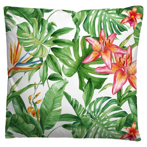 Housse de couette jungle en seersucker 155 x 220 cm + oreiller 80 x 80 cm