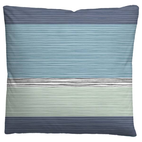 Seersucker-Bettwäsche Querstreifen Blau - Seersucker