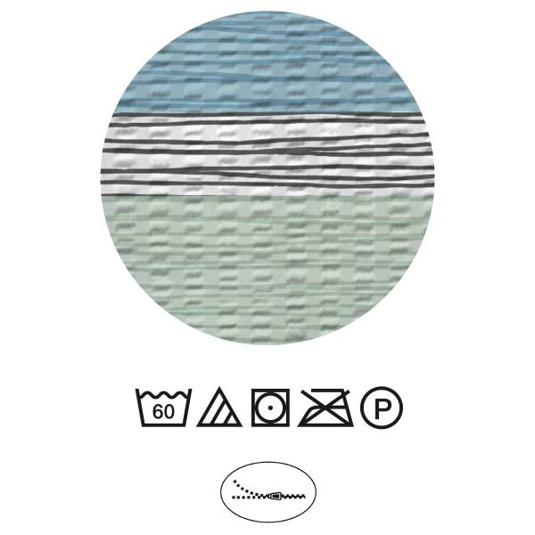 Seersucker-Bettwäsche Querstreifen Blau - Seersucker