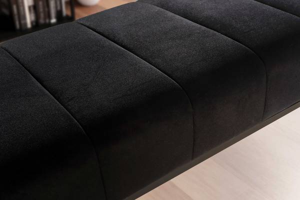 Garderobenbank Bicoli Samt / Metall - Schwarz