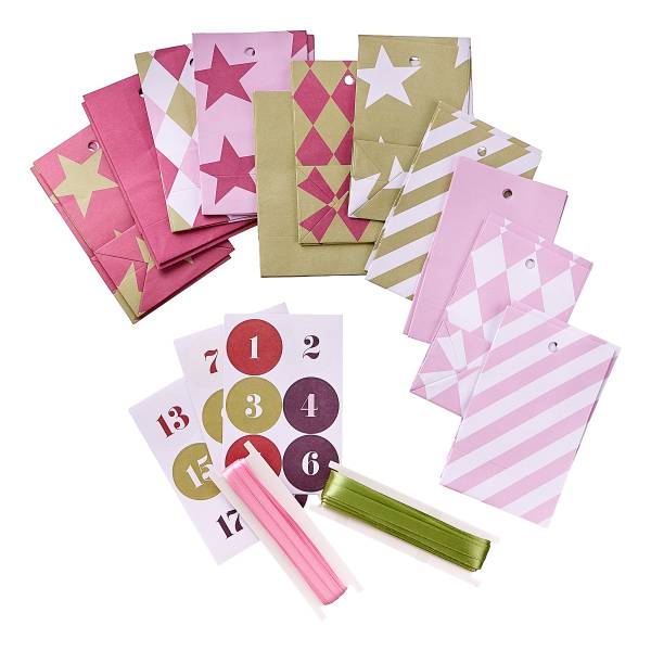 Adventskalender-Set SUPRISE 2-teilig Papier - Bunt