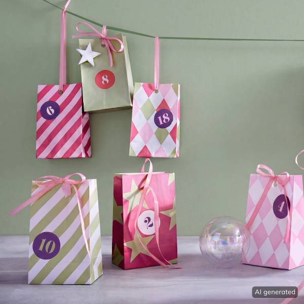 Adventskalender-Set SUPRISE 2-teilig Papier - Bunt