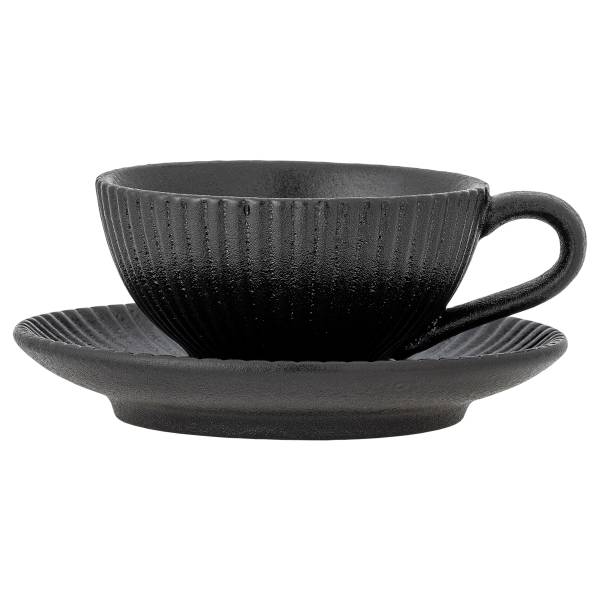 Cappuccinotasse Neri Schwarz - Keramik - 14 x 7 x 14 cm
