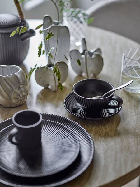 Cappuccinotasse Neri Schwarz - Keramik - 14 x 7 x 14 cm