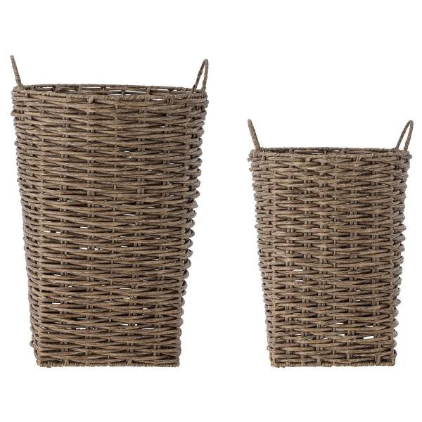 Korb Cestina 2-teilig Braun - Polyrattan - 35 x 55 x 35 cm