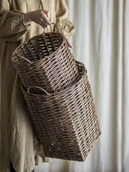 Korb Cestina 2-teilig Braun - Polyrattan - 35 x 55 x 35 cm