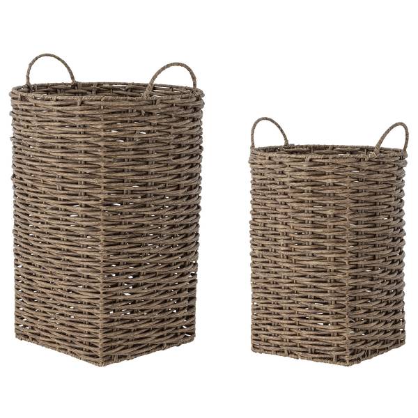 Korb Cestina 2-teilig Braun - Polyrattan - 35 x 55 x 35 cm