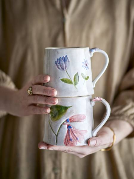 Beker Camilla 2-delig meerdere kleuren - keramiek - 10 x 9 x 10 cm