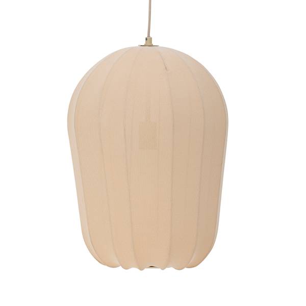 Hängeleuchte Naluna Beige - Polyester PVC - 42 x 50 x 42 cm