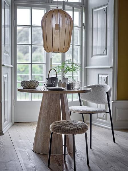 Hängeleuchte Naluna Beige - Polyester PVC - 42 x 50 x 42 cm