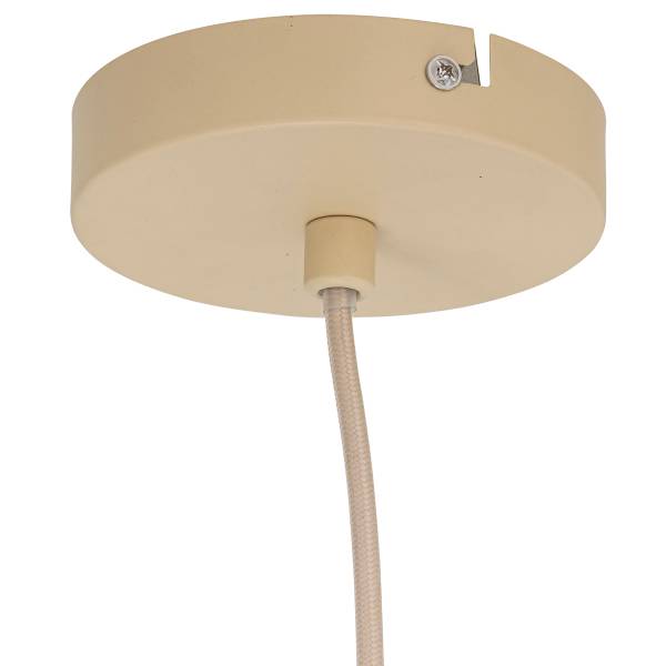 Hängeleuchte Naluna Beige - Polyester PVC - 42 x 50 x 42 cm