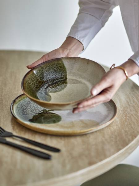 Geschirrset Jules 12-teilig Grün - Keramik - 29 x 5 x 29 cm