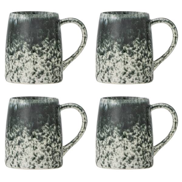 Beker Winnie type C set van 4 meerdere kleuren - keramiek - 9 x 10 x 9 cm