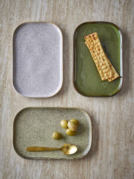 Bord Addison 3-delig groen - keramiek - 15 x 1.5 x 23 cm