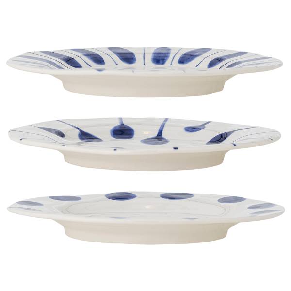 Teller Linora 3er-Set Blau - Durchmesser: 22 cm