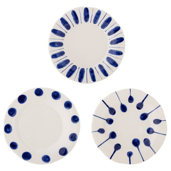 Teller Linora 3er-Set Blau - Durchmesser: 22 cm