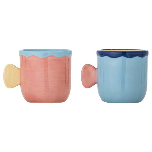 Kopje Willy 2-delig meerdere kleuren - keramiek - 8 x 9 x 8 cm