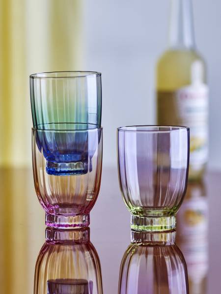 Trinkglas Nicoline 6er-Set Multicolor - Farbglas - 8 x 11 x 8 cm
