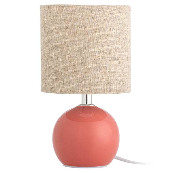 Tischlampe Valdis Pink - Keramik - 13 x 24 x 13 cm