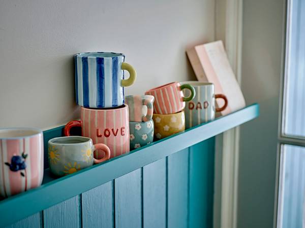 Tasse Nini Blumen Braun - Keramik - 7 x 6 x 7 cm