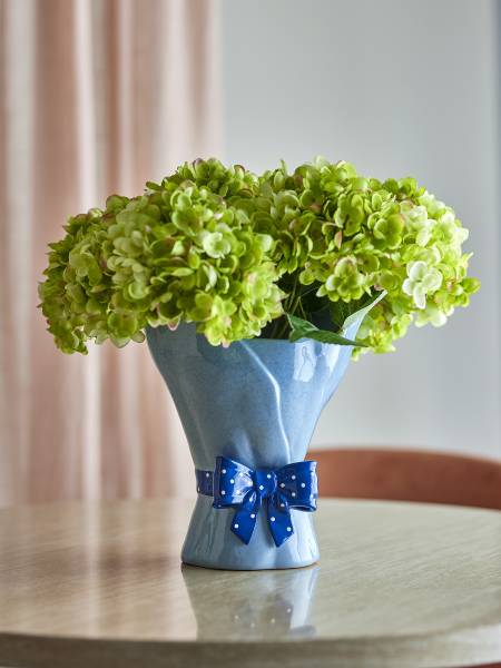 Vase Belivia Blau - Keramik - 20 x 29 x 20 cm